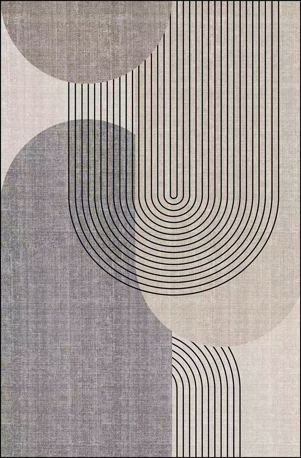 Geometric pattern with circles and lines on a textured background