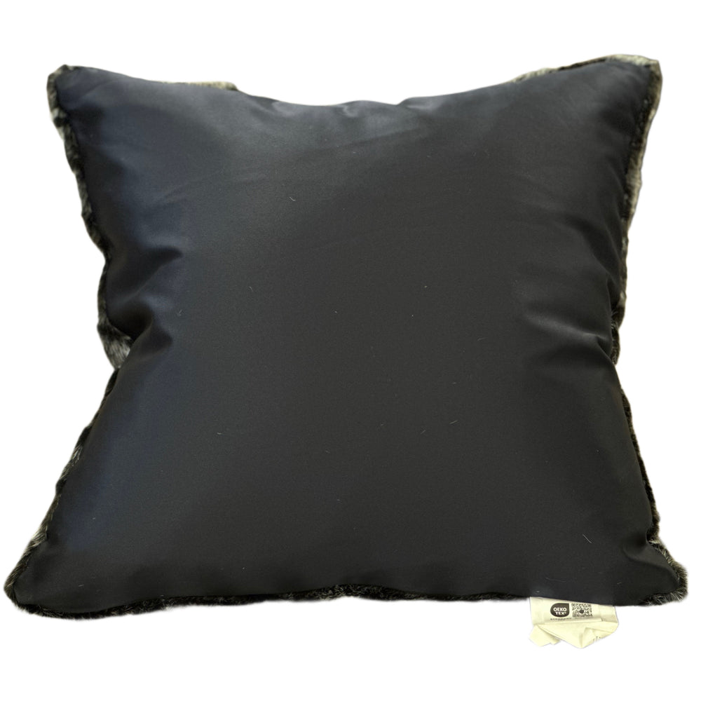 Faux Mink Pillow - MINKO 12 Black Leopard