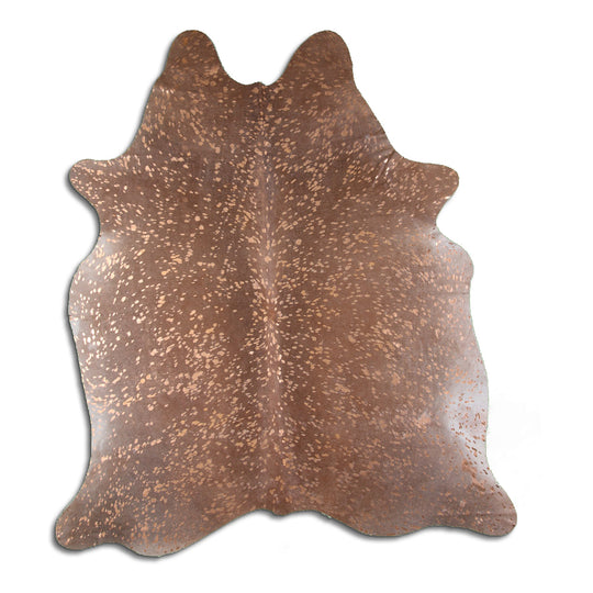 Gold Metallic on Black Real Leather Metallic Cowhide