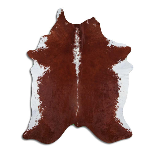 Hereford Brown and White Real Cowhide