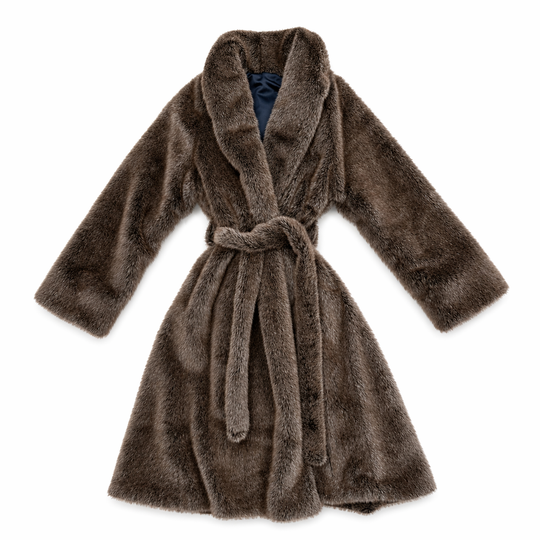 Faux Mink Robe - MINKO 10 Brown