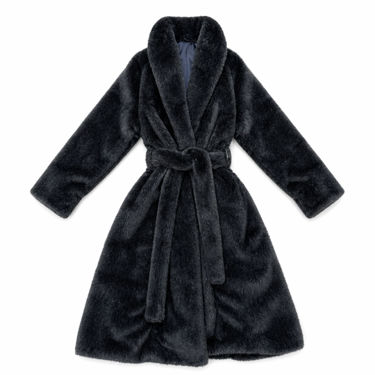 Faux Mink Robe - MINKO 11 Black