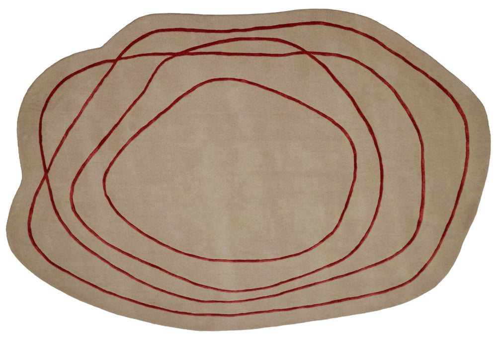 Beluga Tufted Design CR-2409-109-D Ivory Red