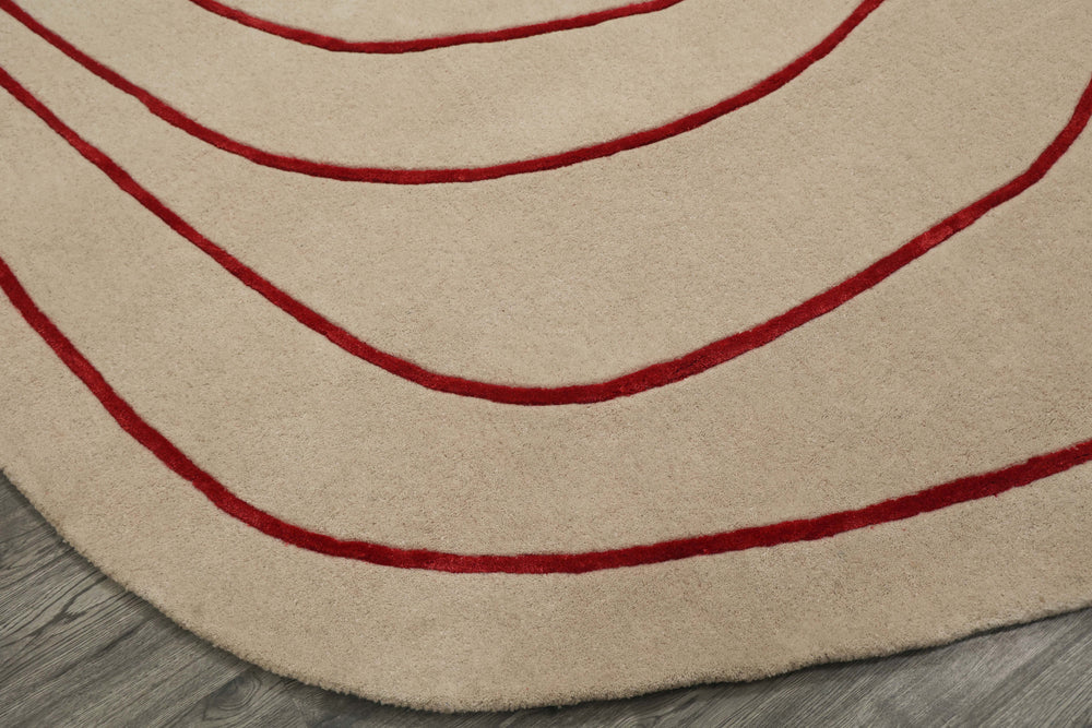 Beluga Tufted Design CR-2409-109-D Ivory Red