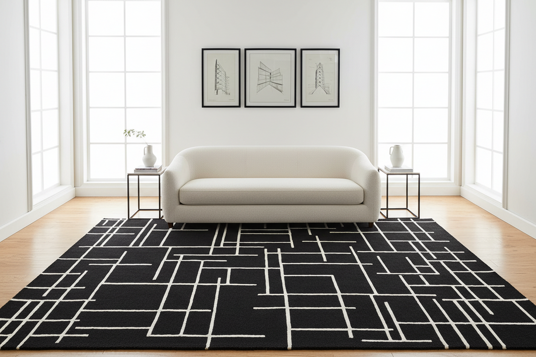 Beluga Tufted Design CR-2606-385 Black White