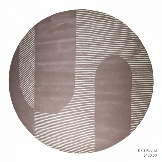 Beluga Tufted Design 61 Ivory Lt. Grey Round