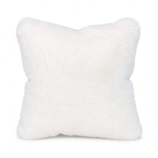 White decorative pillow on a white background