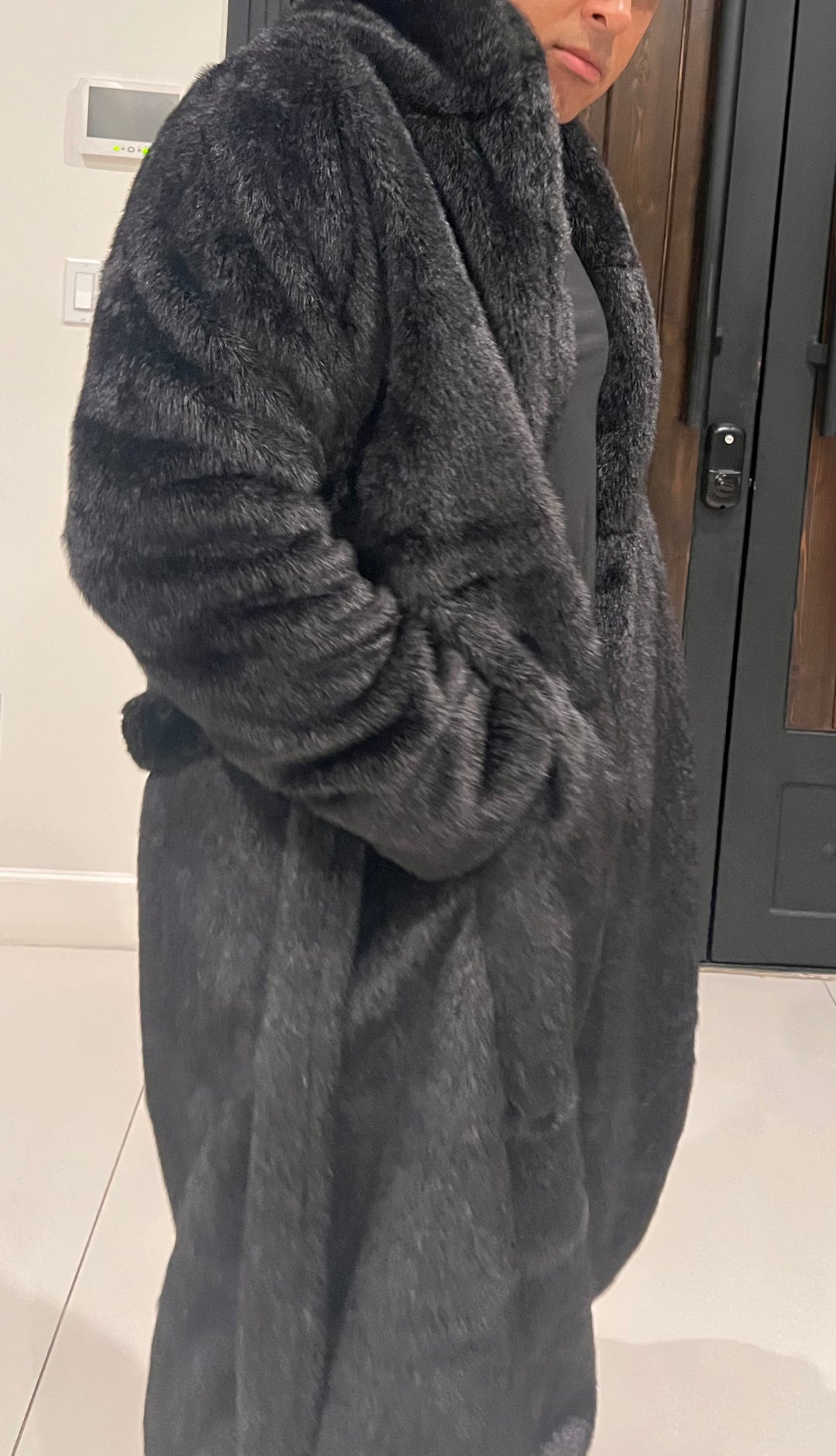 Faux Mink Robe - MINKO 11 Black
