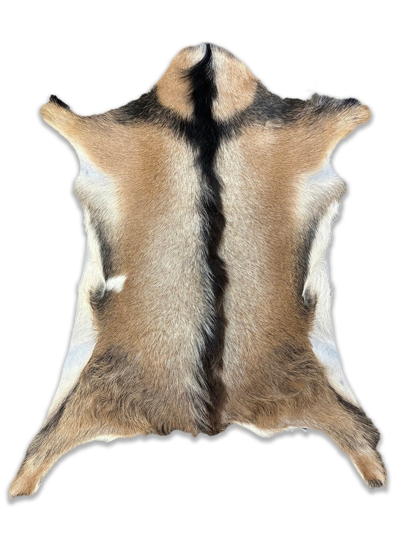 Real Goat Leather Hide Natural Hair Color by Rug Factory Plus