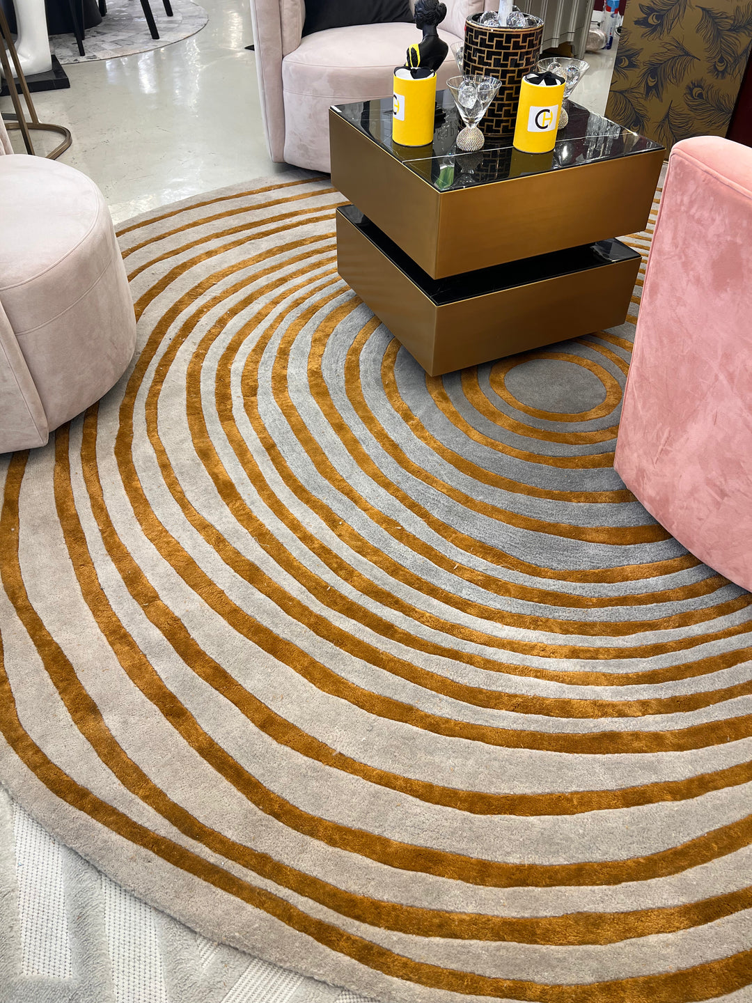 Beluga Tufted Design 50 Round Area Rug