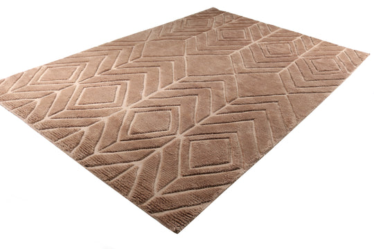 HAND KNOTTED AREA BROWN 1