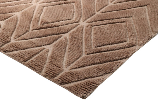 HAND KNOTTED AREA BROWN 1