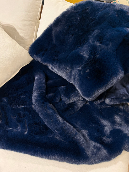 Chinchilla Feel Faux Fur Throw/Blanket