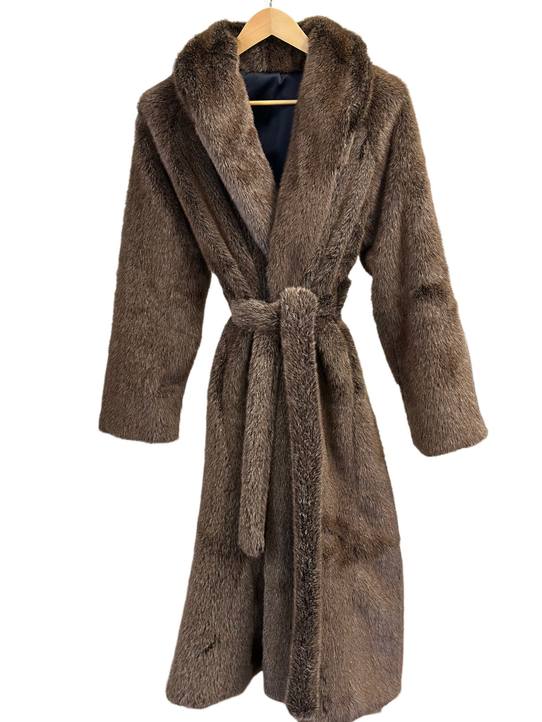 Faux Mink Robe - MINKO 10 Brown