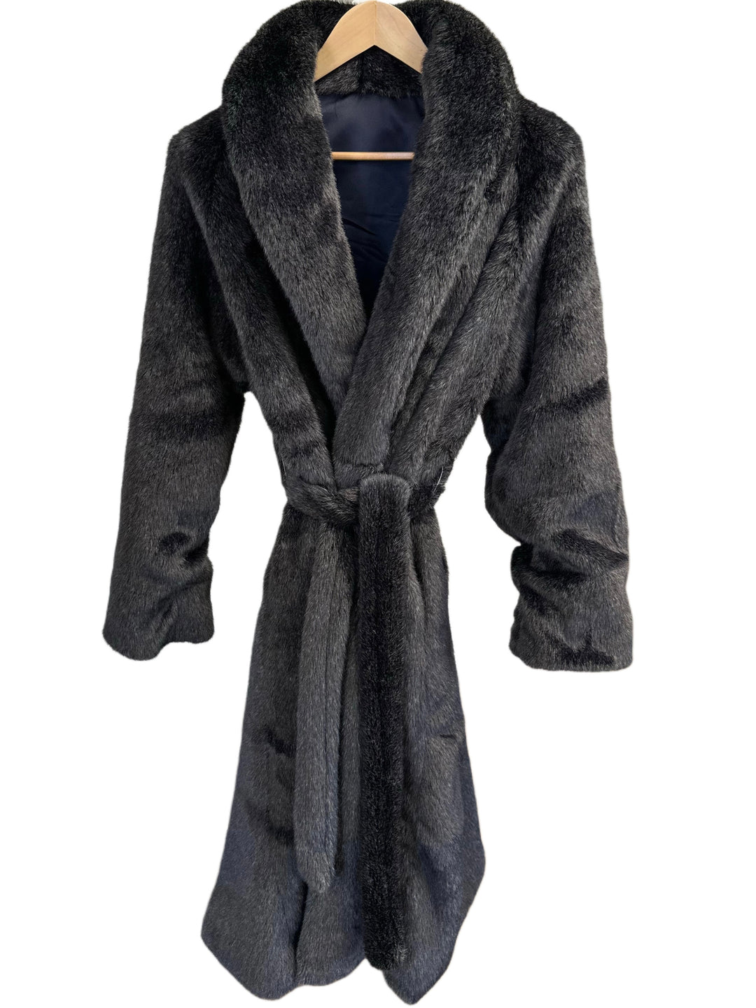 Faux Mink Robe - MINKO 11 Black