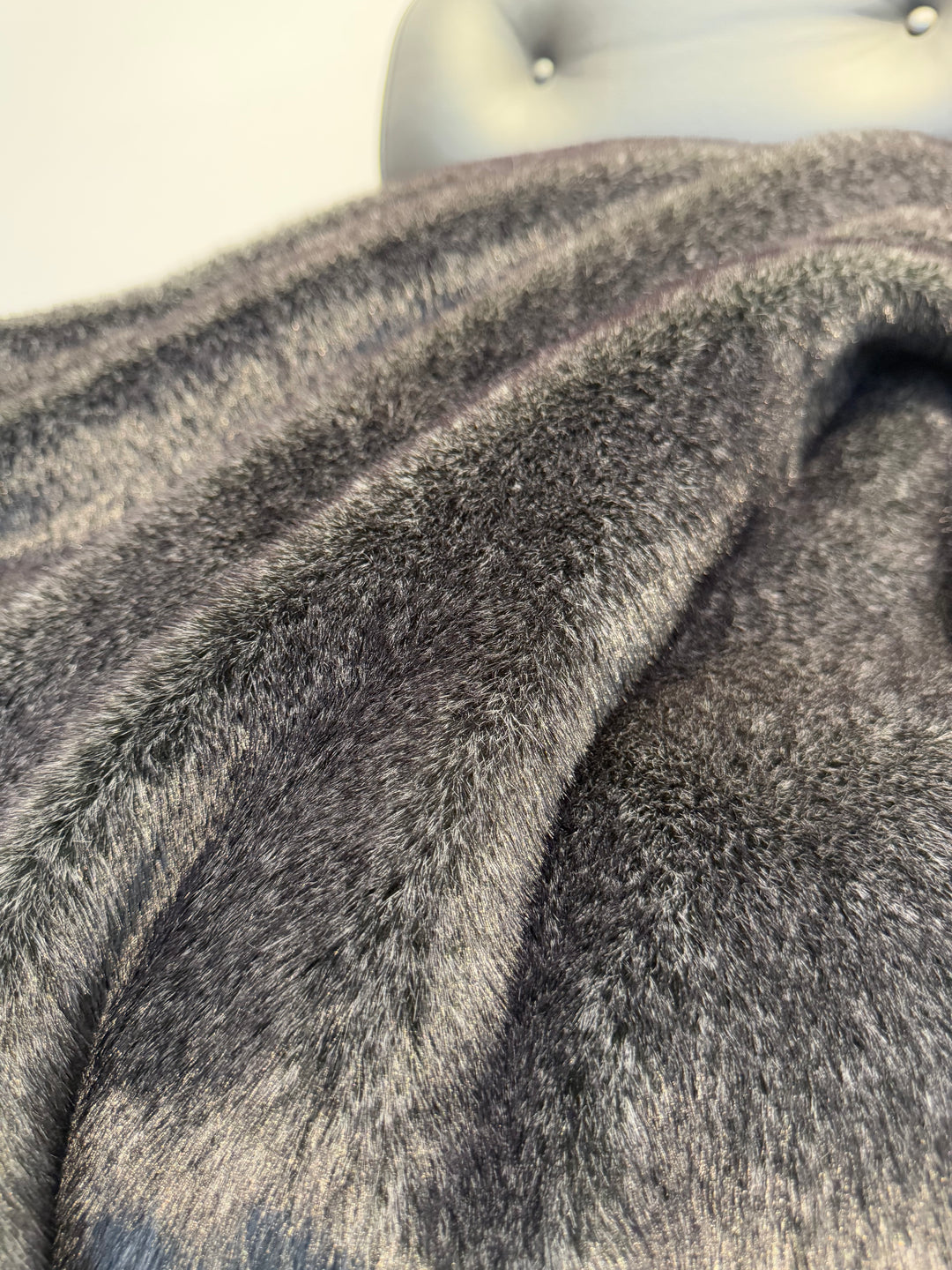 Close-up of black textured fabric