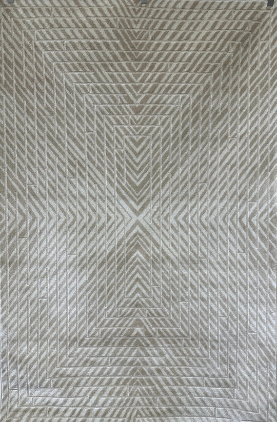 Textured patterned tile with geometric design