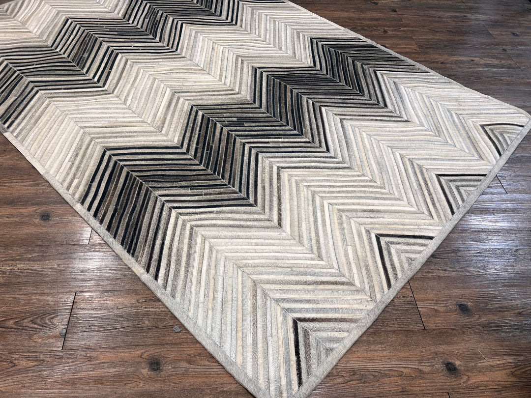 Handmade Rug Factory Handmade Leather Patchwork Cowhide Brick Area Rugs by Rug Factory Plus
