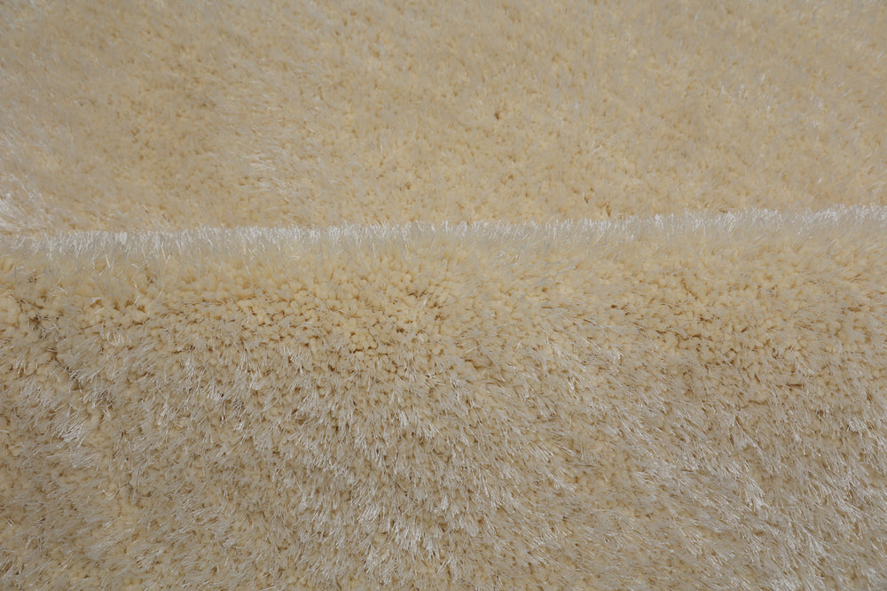 Shaggy Viscose Solid Cream