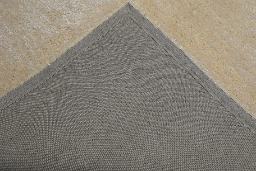 Shaggy Viscose Solid Cream