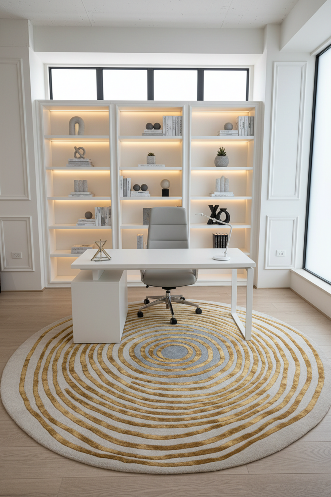 Beluga Tufted Design 50 Round Area Rug