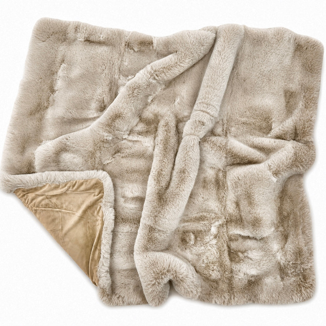 Chinchilla Feel Faux Fur Throw/Blanket