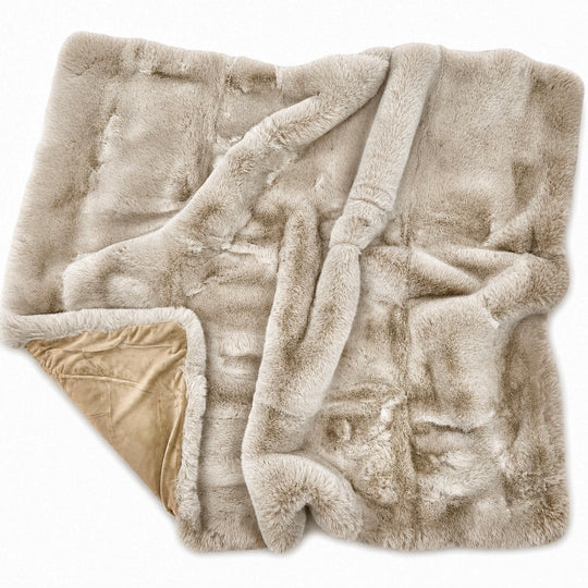 Chinchilla Feel Faux Fur Throw/Blanket