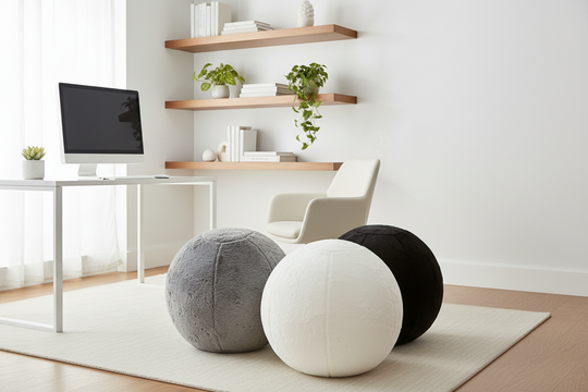 Yoga Ball Faux Chinchilla Cover