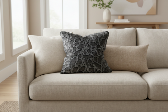 Faux Mink Pillow - MINKO 12 Black Leopard