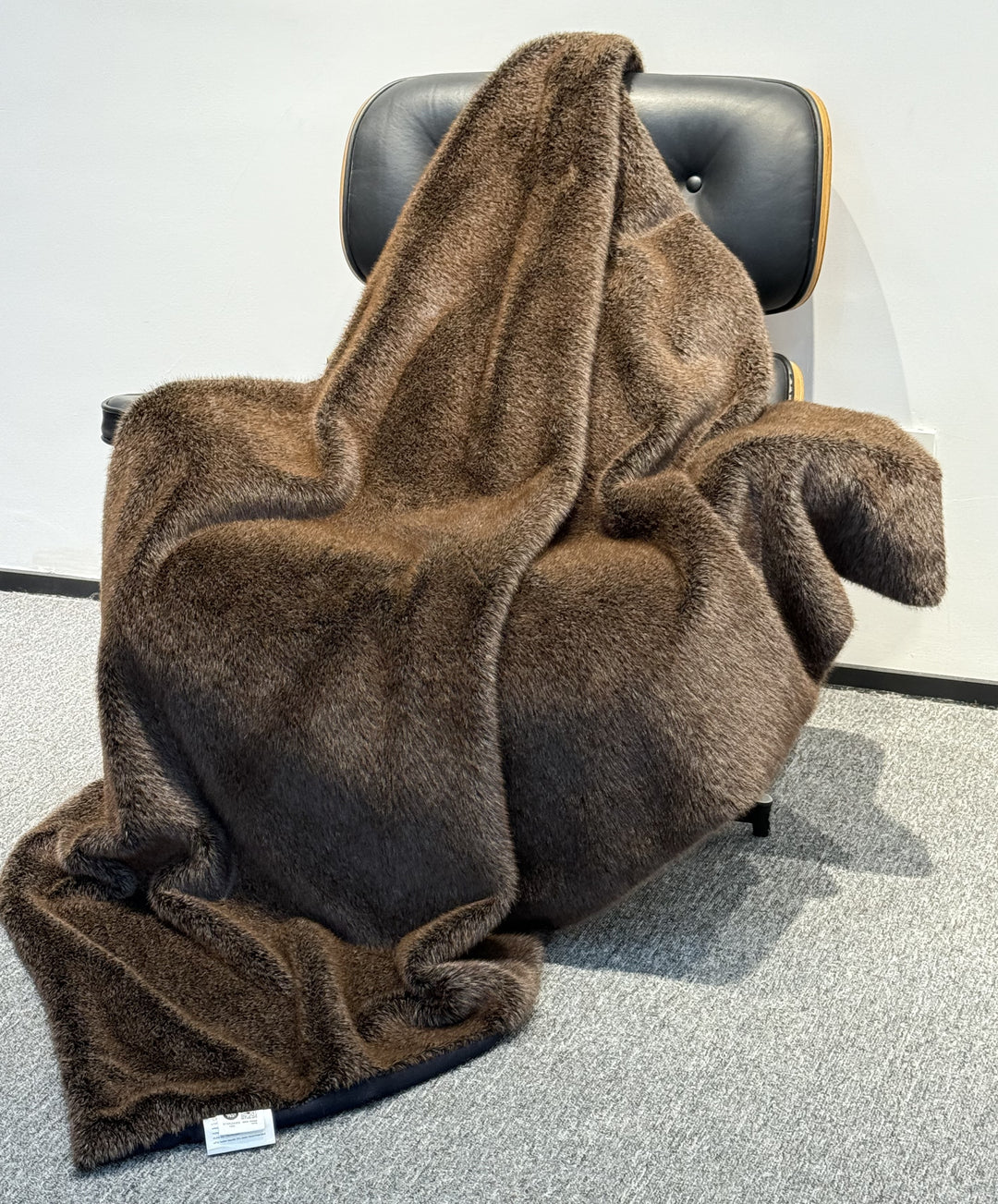 Faux Mink Throw - MINKO 10 Brown