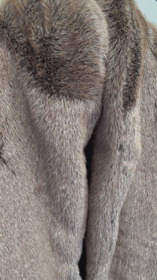 Faux Mink Robe - MINKO 10 Brown