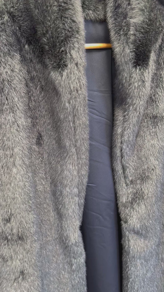 Faux Mink Robe - MINKO 11 Black