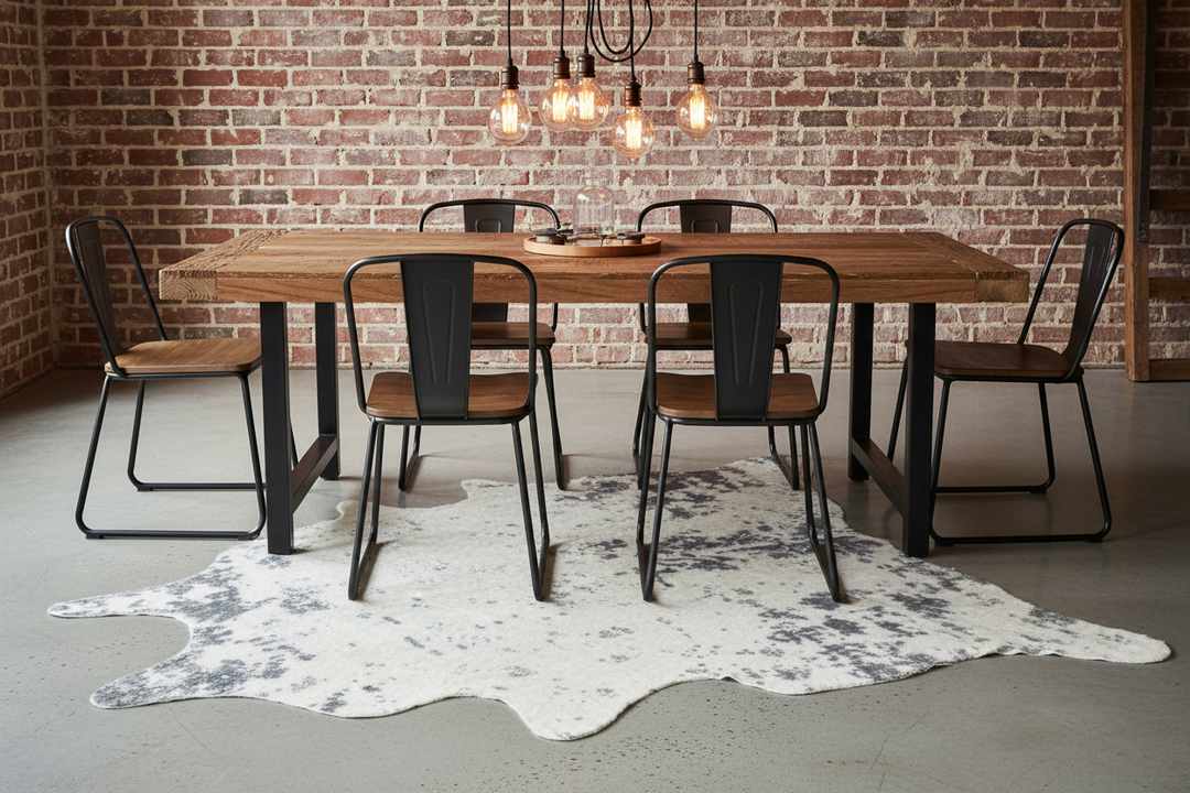 Modern Rustic Faux Fur Art Hide Metallic by Rug Factory Plus