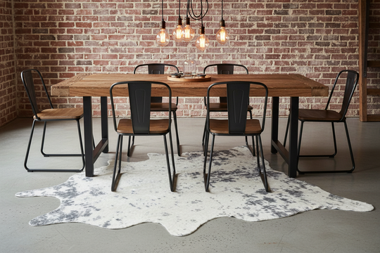 Modern Rustic Faux Fur Art Hide Metallic by Rug Factory Plus