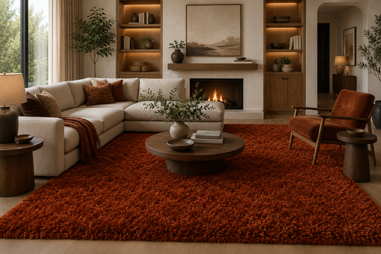 Shaggy Viscose Solid Rust