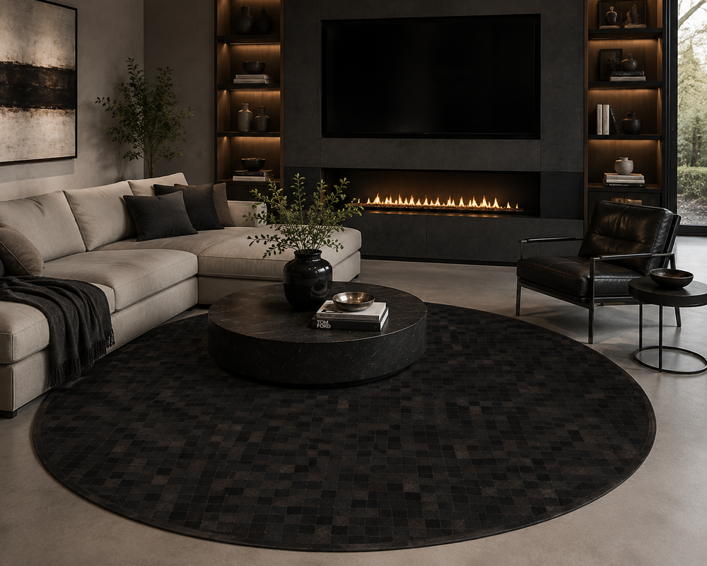 Tikkul Solid Black Round
