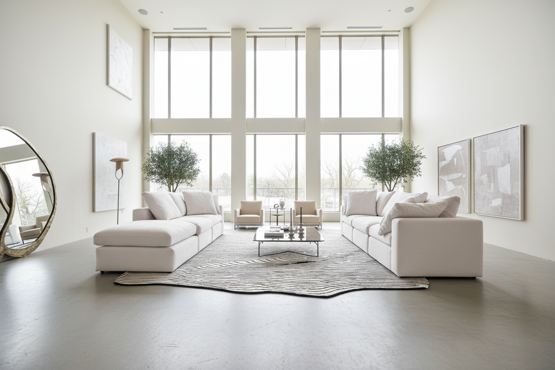 Beluga Tufted Design 55 Ivory Black