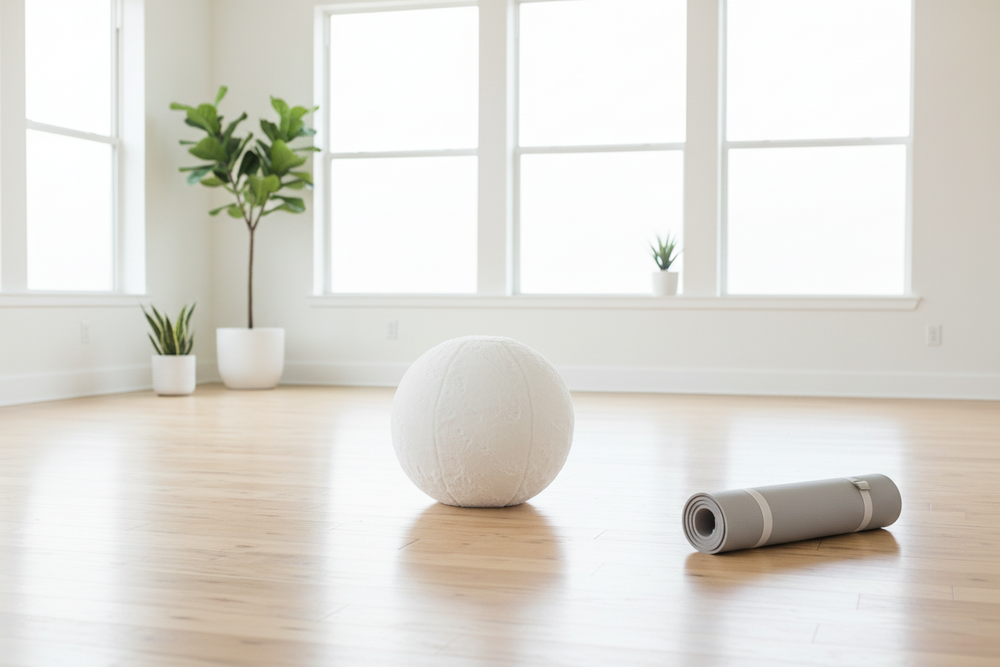 Yoga Ball Faux Chinchilla Cover