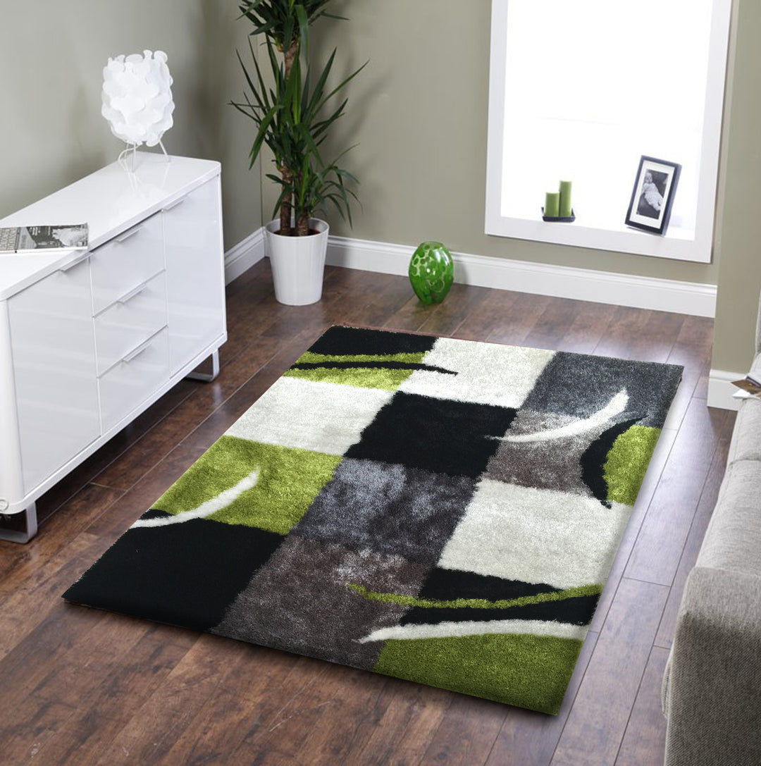 Vibrant Hand Tufted Modern Shag Lola 004 Area Rug by Rug Factory Plus - Rug Factory Plus