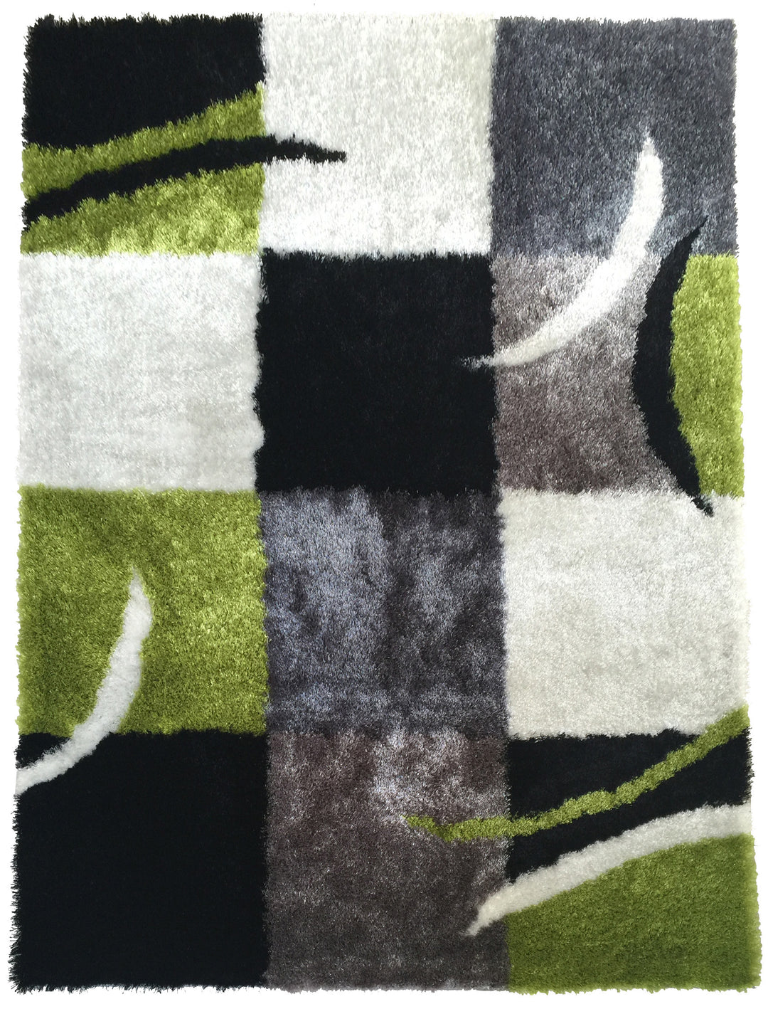 Vibrant Hand Tufted Modern Shag Lola 004 Area Rug by Rug Factory Plus - Rug Factory Plus