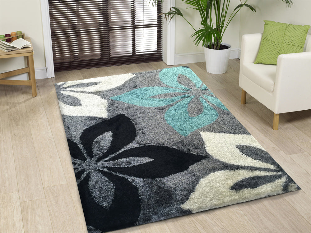 Vibrant Hand Tufted Modern Shag Lola 009 Area Rug by Rug Factory Plus - Rug Factory Plus