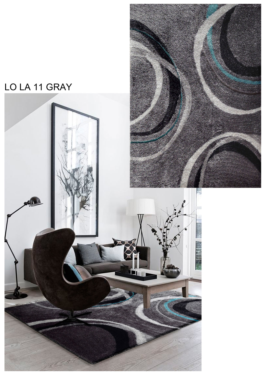 Vibrant Hand Tufted Modern Shag Lola 11 Area Rug by Rug Factory Plus - Rug Factory Plus