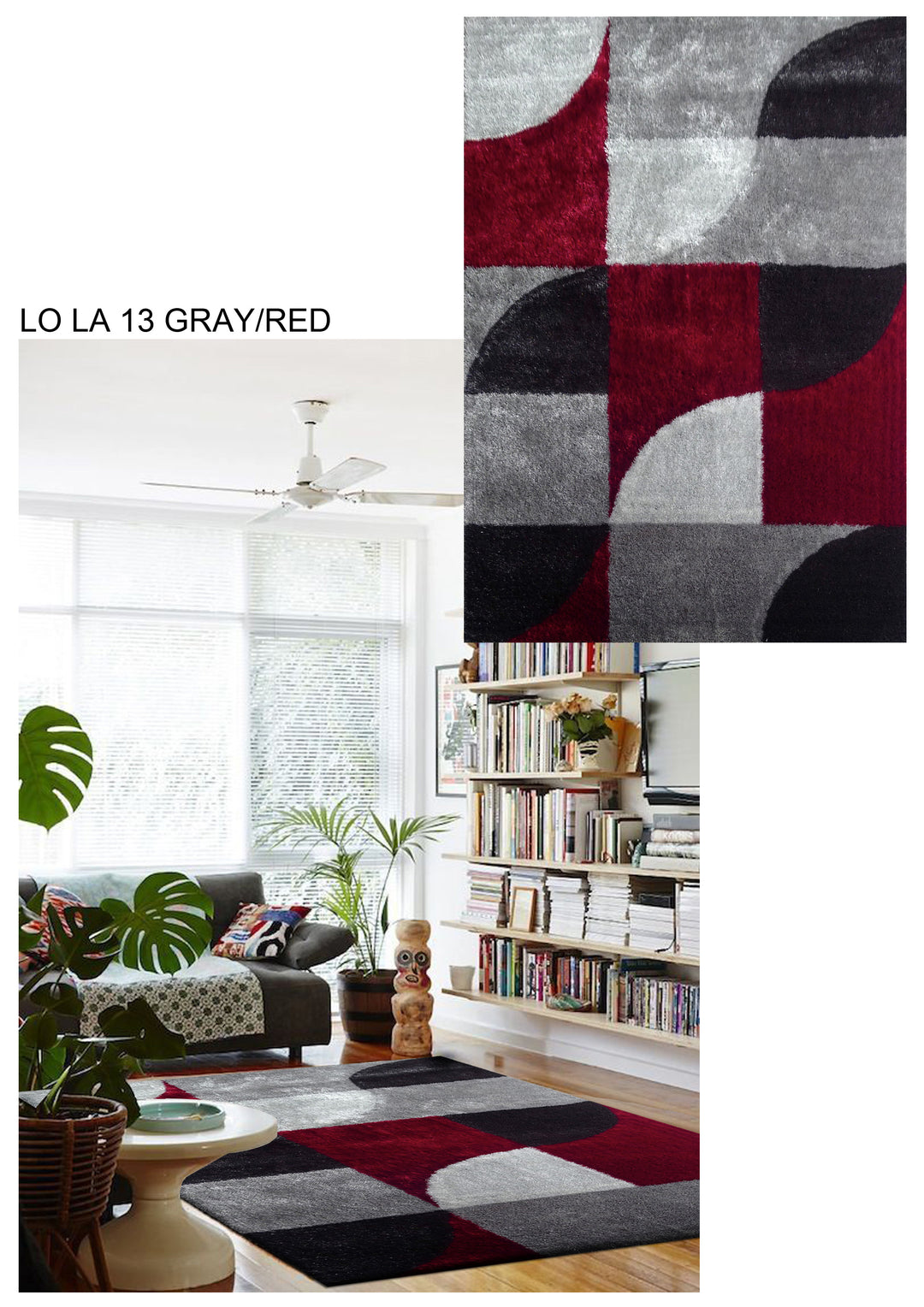 Vibrant Hand Tufted Modern Shag Lola 13 Area Rug by Rug Factory Plus - Rug Factory Plus