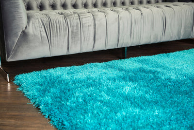 Shaggy Viscose Solid Turquoise