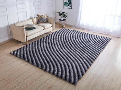 Soft Three Dimensional Polyester Viscose Hand Tufted 3D 303 Shag Area Rug by Rug Factory Plus - Rug Factory Plus