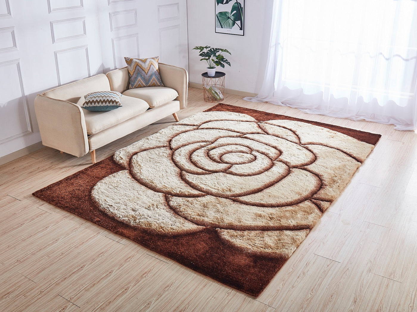 Soft Three Dimensional Polyester Viscose Hand Tufted 3D 317 Shag Area Rug by Rug Factory Plus - Rug Factory Plus
