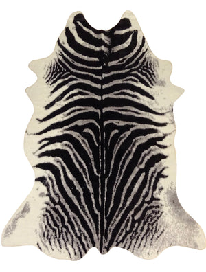 Modern Rustic Faux Fur Art Hide Zebra by Rug Factory Plus - Rug Factory Plus