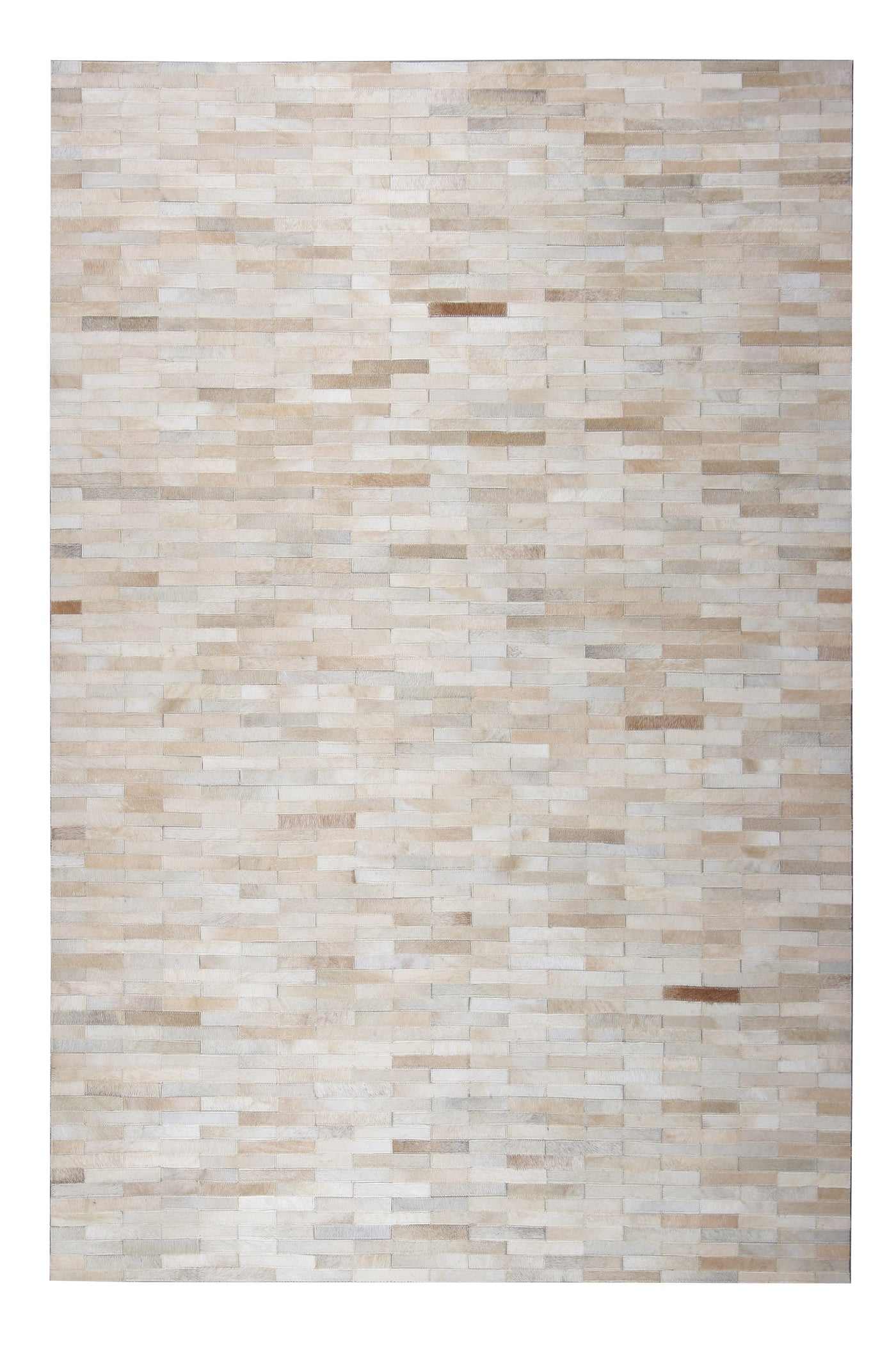 Durable Handmade Natural Leather Patchwork Cowhide Brick Area Rugs by Rug Factory Plus - Rug Factory Plus