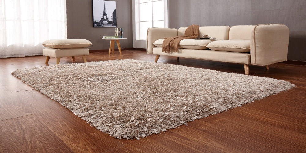 Modern Multi-textural Appx. 3" High Pile Crystal Shag Area Rug by Rug Factory Plus - Rug Factory Plus