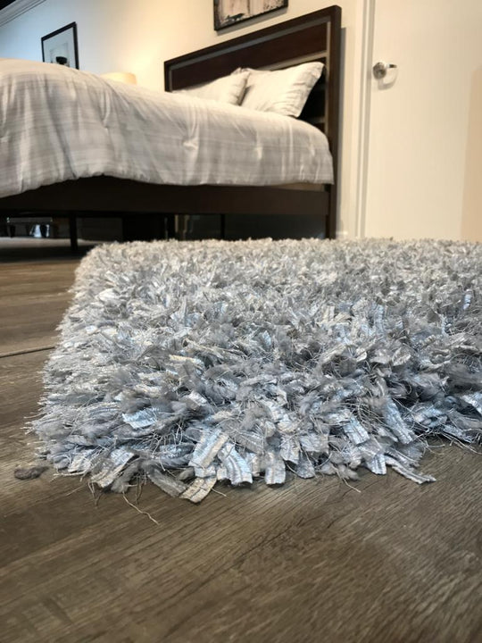 Modern Multi-textural Appx. 3" High Pile Crystal Shag Area Rug by Rug Factory Plus - Rug Factory Plus